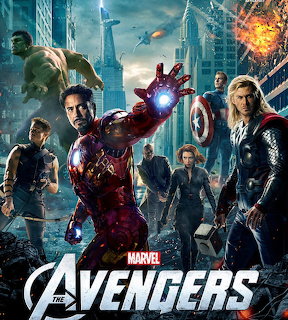 Avengers movie poster with Iron Man, Thor, Captain America, Hulk and other heroes