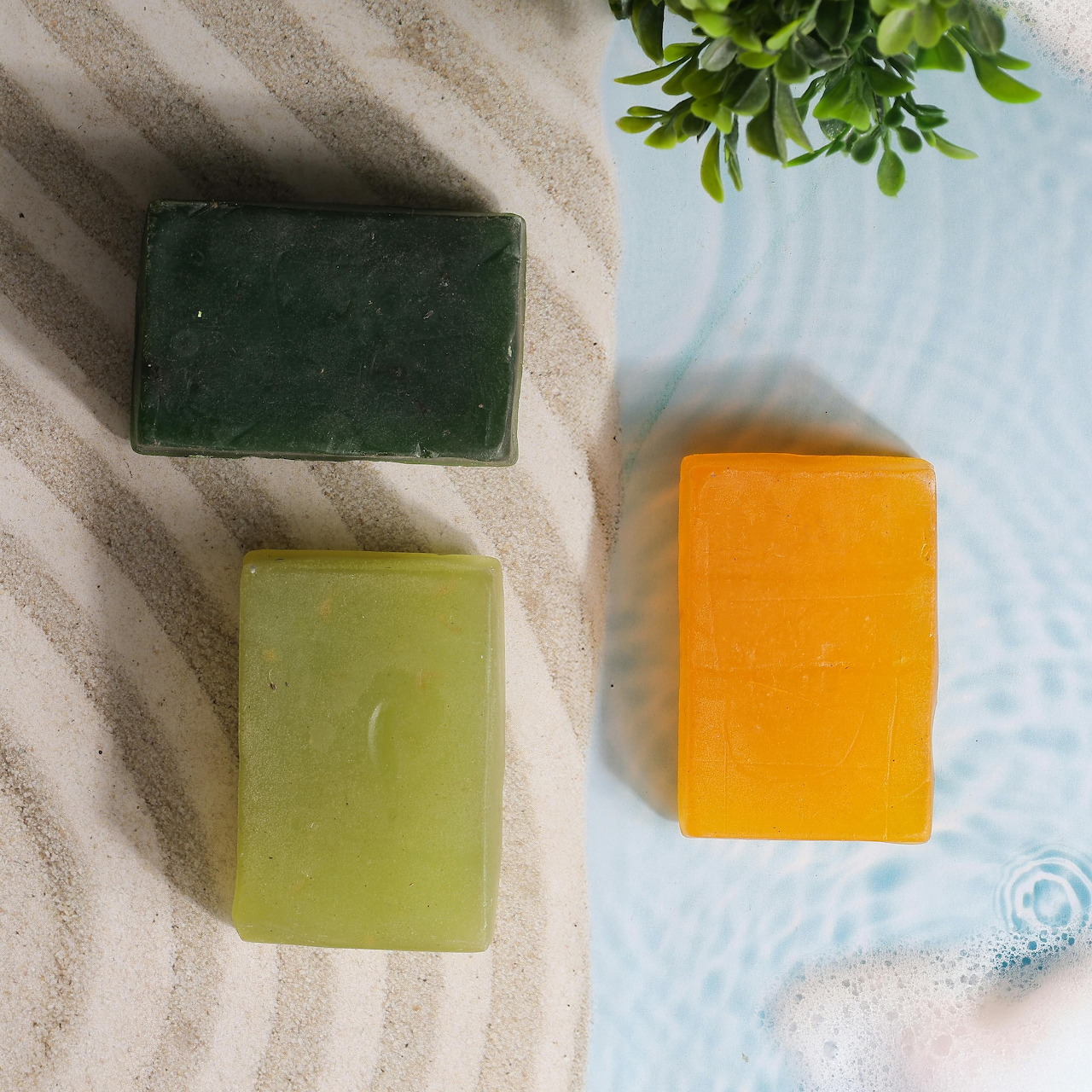 Green and Yellow Soap