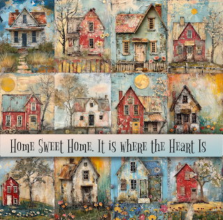 Whimsical Houses Collage