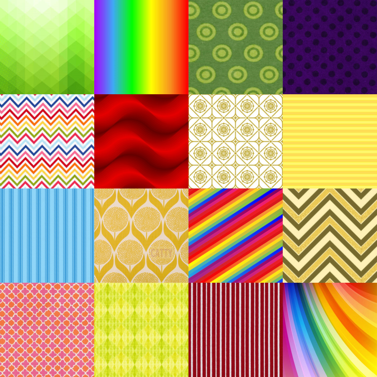 Colorful Pattern Patchwork Grid