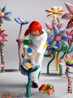 Yayoi Kusama Flower Sculptures