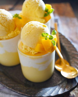 Mango Sorbet Dessert