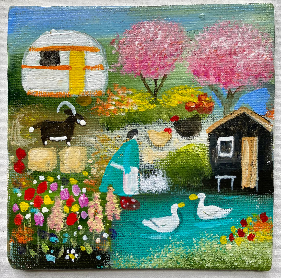 Spring Garden Scene