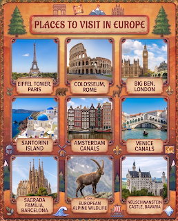 European Landmarks Collage