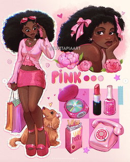 Pink Girls by Luztapiaart