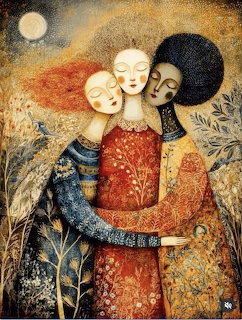 Three Women Embracing