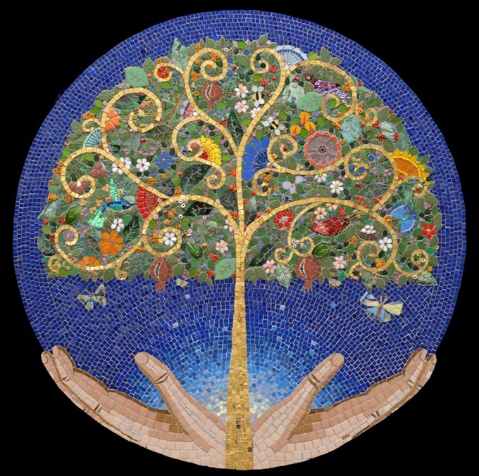 Tree of Life Mandala Mosaic