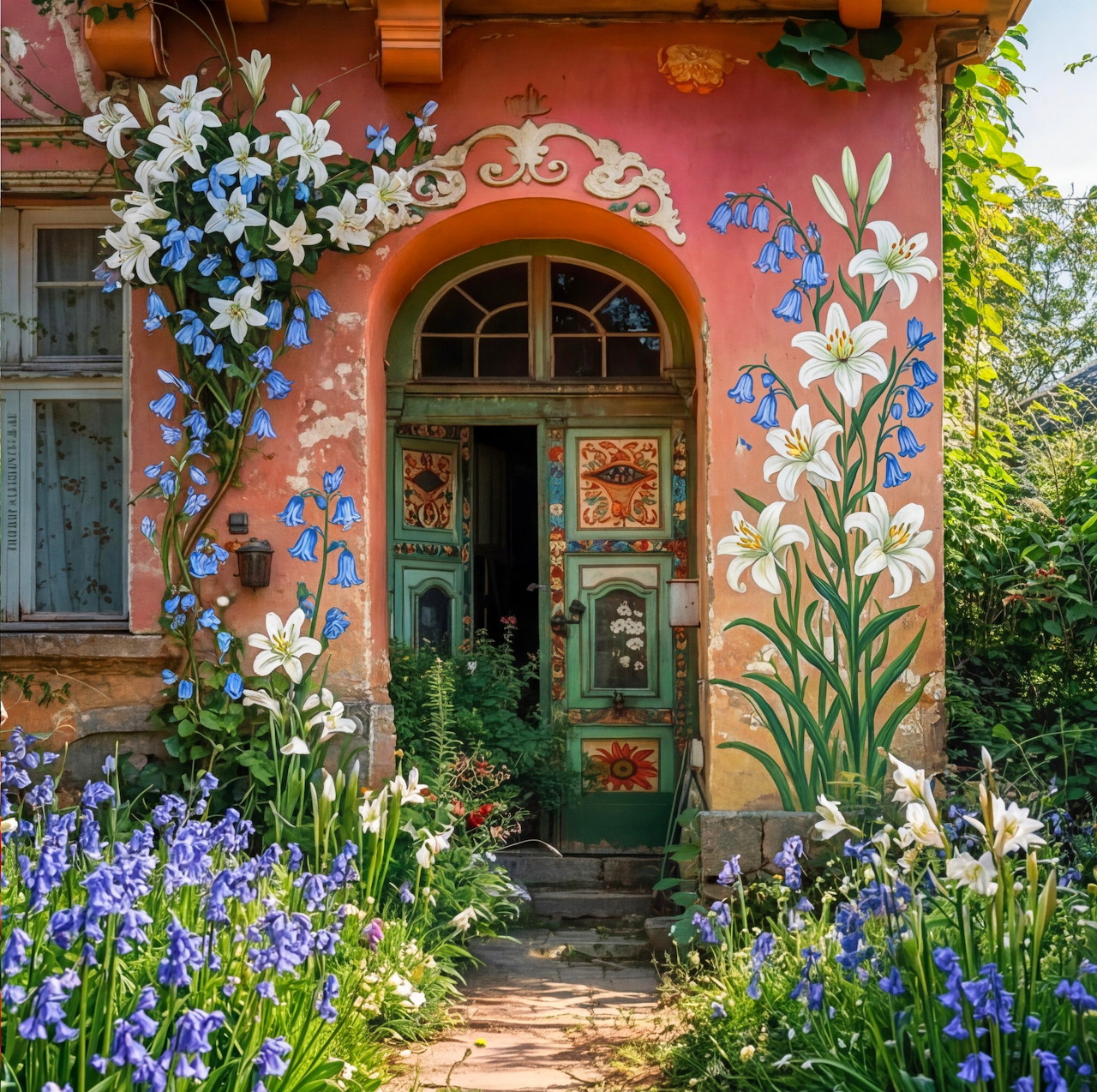 Painted Garden Doorway