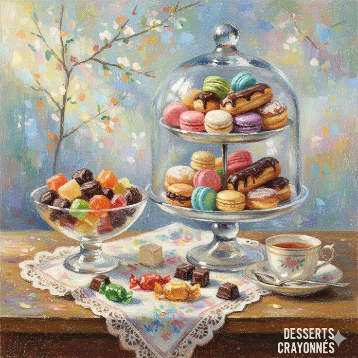 French Desserts Still Life