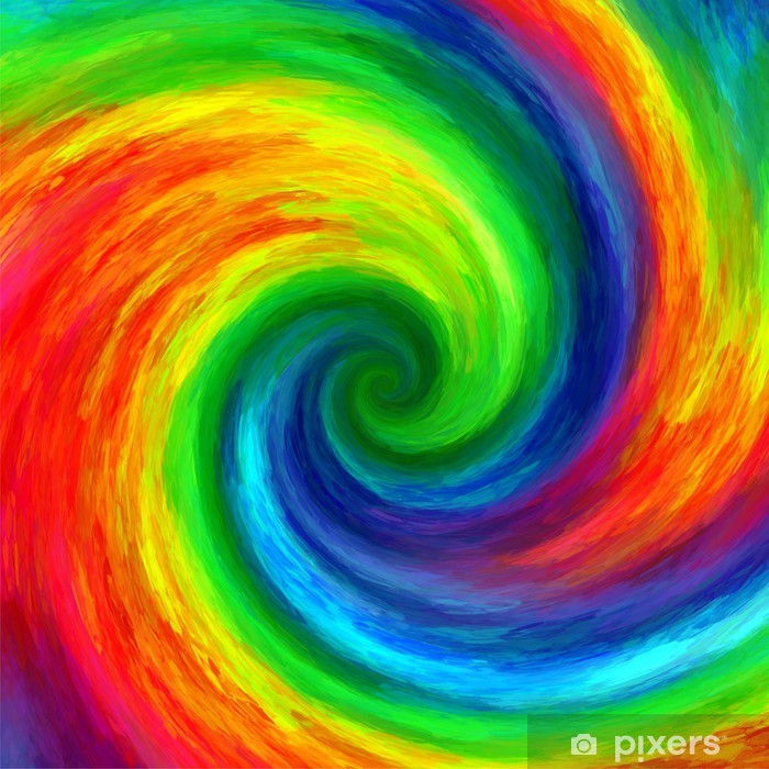 Rainbow Spiral Swirl
