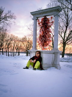 Dale Chihuly Glass Sculpture Snow