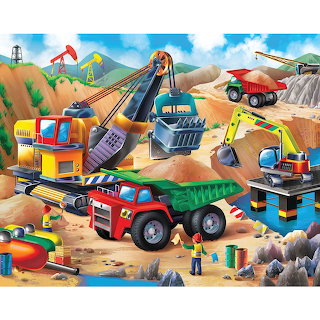 Construction Site Toy Scene