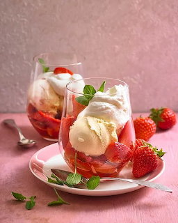 Strawberry Ice Cream Sundae