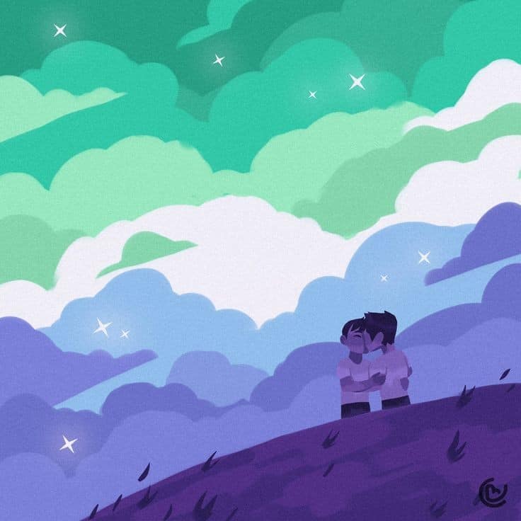 Couple in Clouds