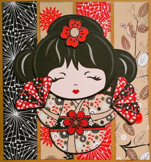Japanese Kokeshi Doll Illustration