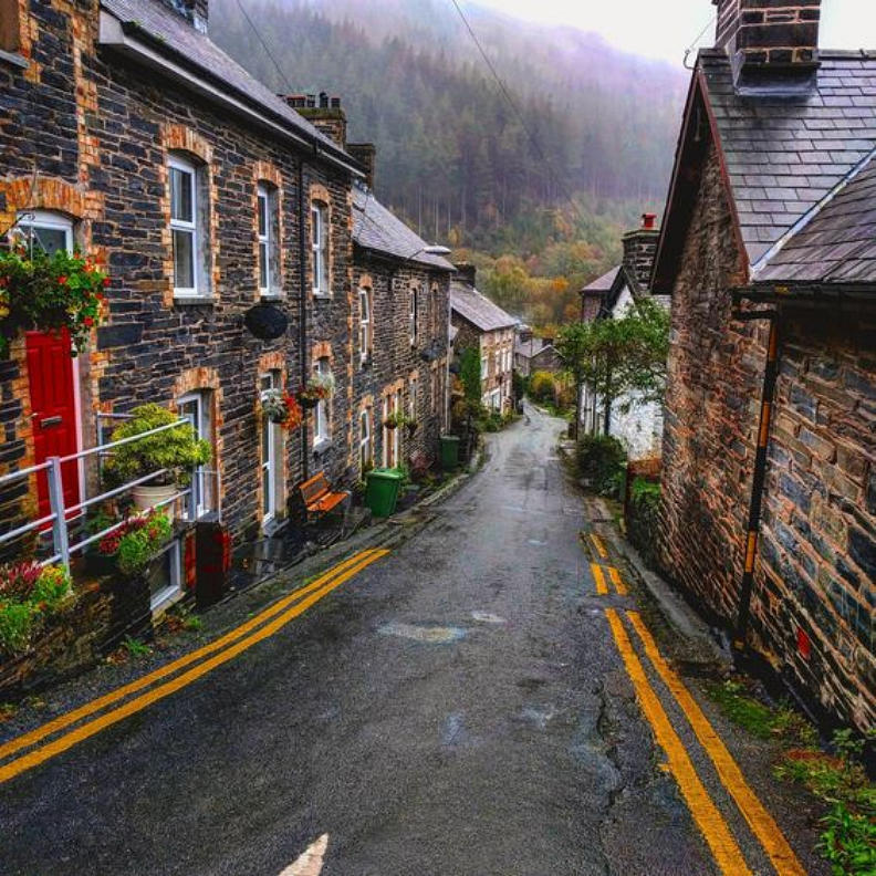 Welsh Stone Village Street