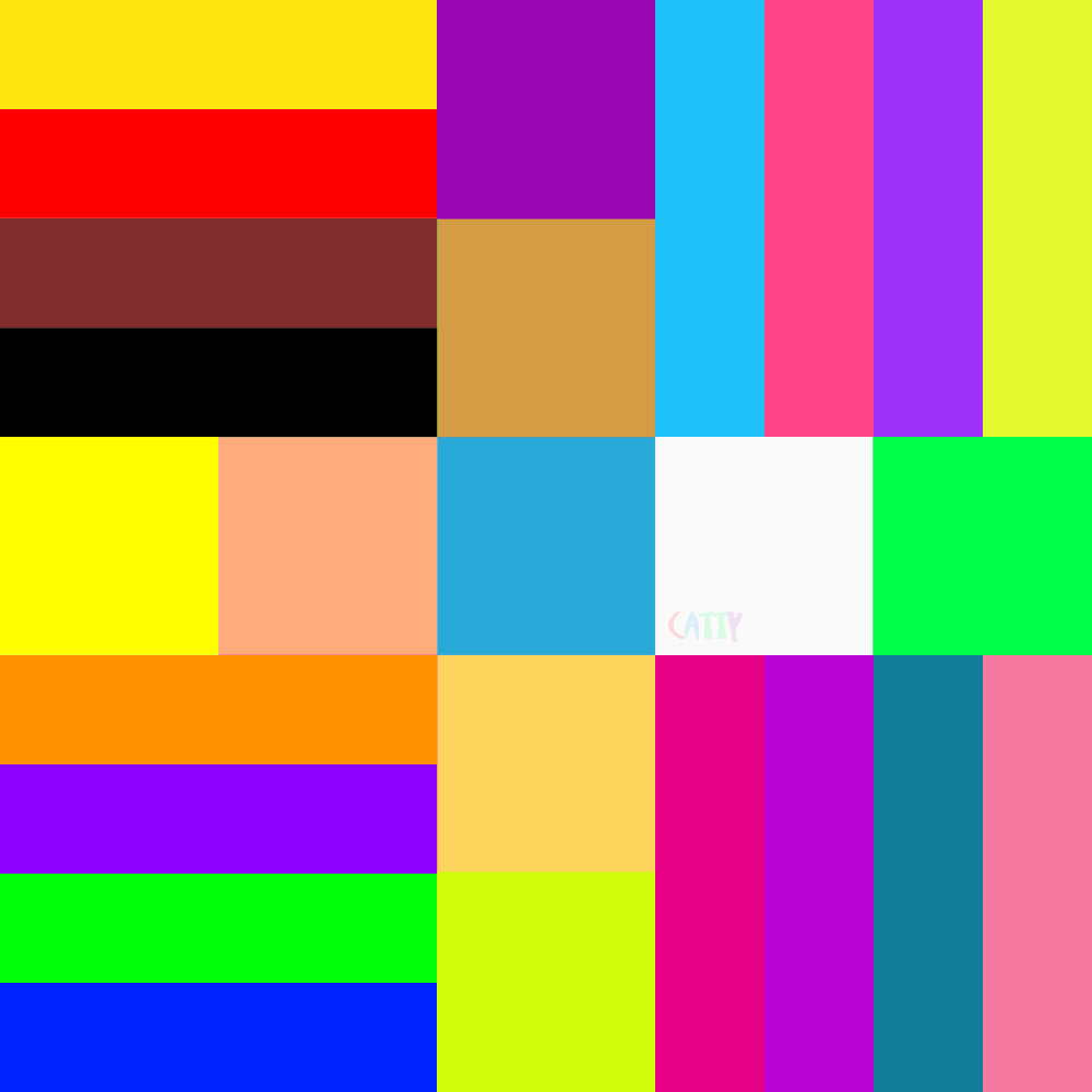 Grid pattern with multicolored rectangular blocks in bright solid colors