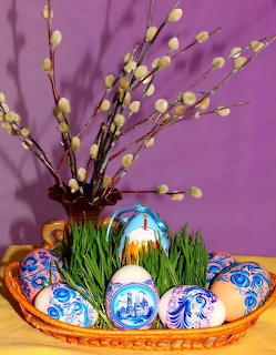 Easter Eggs and Pussy Willows