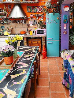 Colorful Eclectic Kitchen Interior