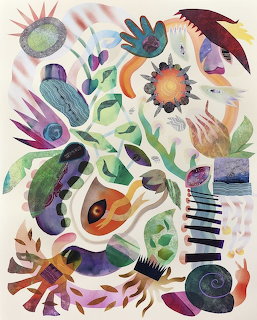 Abstract Watercolor Collage