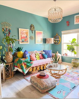 Colorful Bohemian Living Room