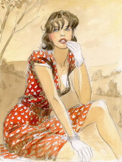 Gibrat Woman in Red Dress