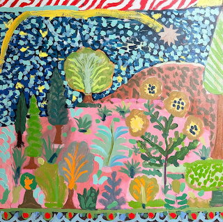 Naive Folk Art Landscape