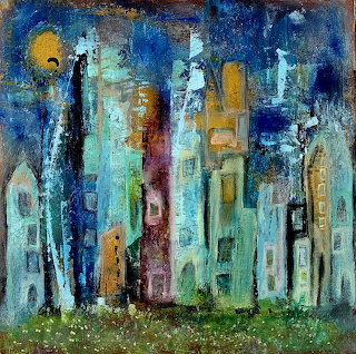 Abstract Cityscape Painting