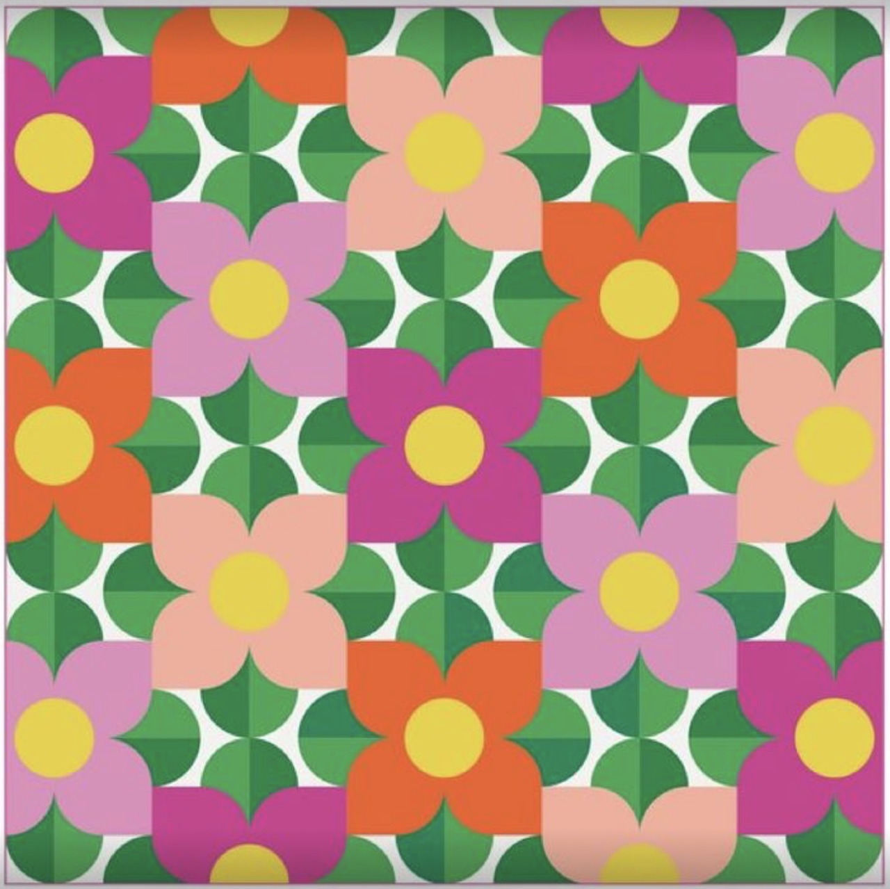 Colorful Geometric Flower Pattern