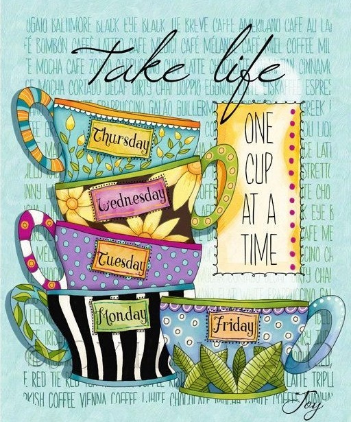 Stacked Teacups Illustration