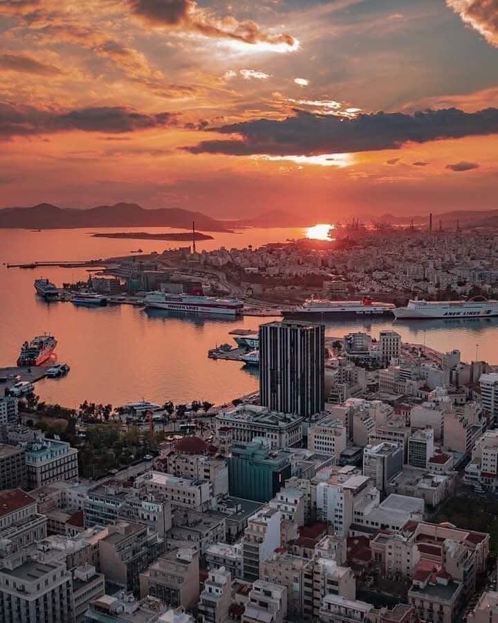 Piraeus Port Sunset