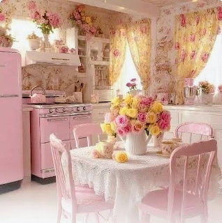 Vintage Pink Kitchen
