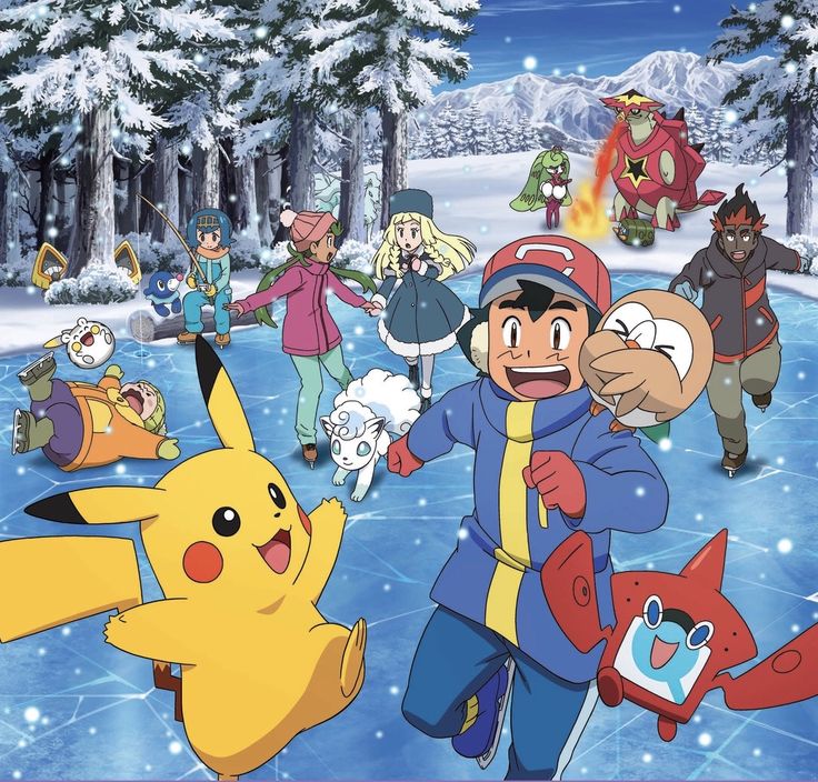 Pokemon Winter Scene
