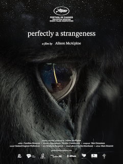 Movie poster showing close-up of large animal eye with film title and festival laurel on dark background