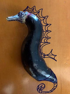Glass Seahorse Figurine
