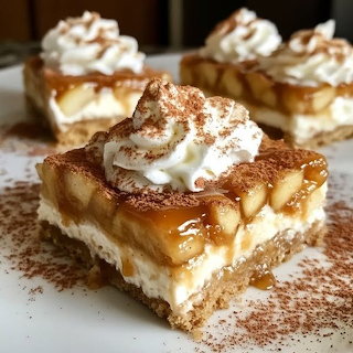 Caramel Apple Cheesecake Squares