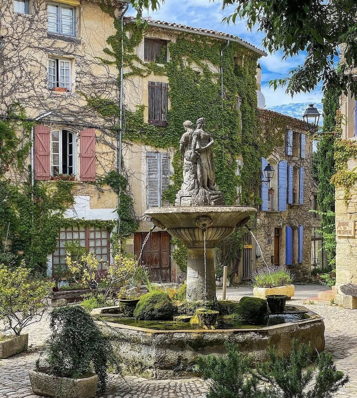 French Village Square Fountain