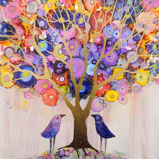 Watercolor Bird Tree