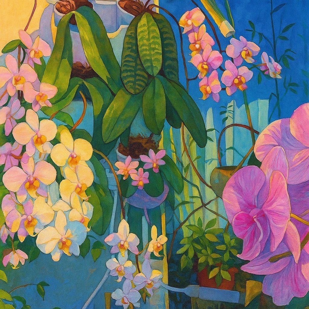Orchid Garden Painting