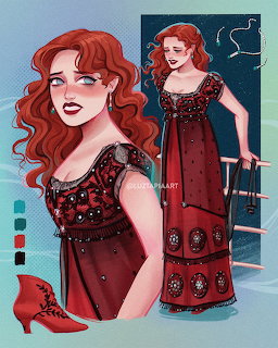 Titanic Rose Fashion Illustration