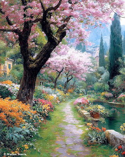 French Spring Garden Path