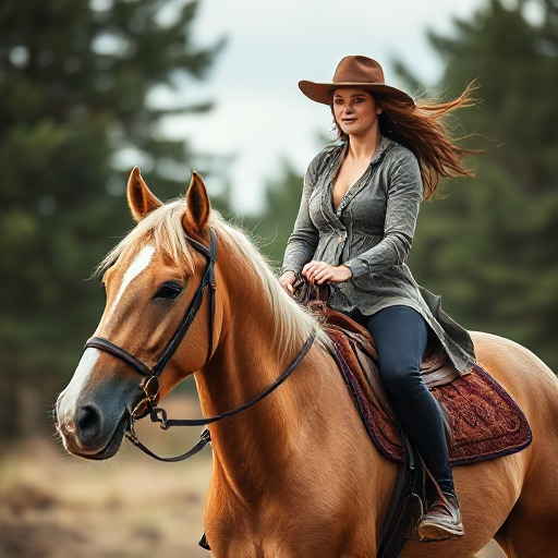 Woman Riding Horse