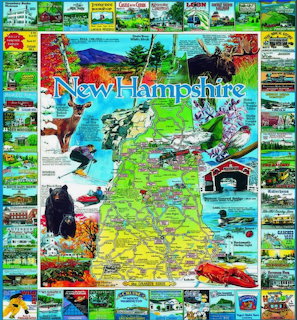 New Hampshire Map Collage