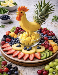 Rooster Fruit Platter