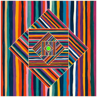 Colorful Striped Geometric Abstract