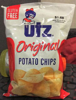 Bag of Utz Original potato chips with white and red packaging