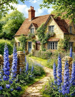 English Stone Cottage Garden