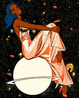 Space Pin-Up Evening Dress