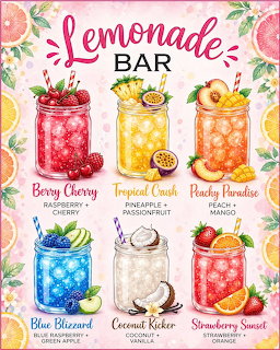 Lemonade Bar Menu Sign