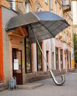 Giant Umbrella Sculpture Novosibirsk